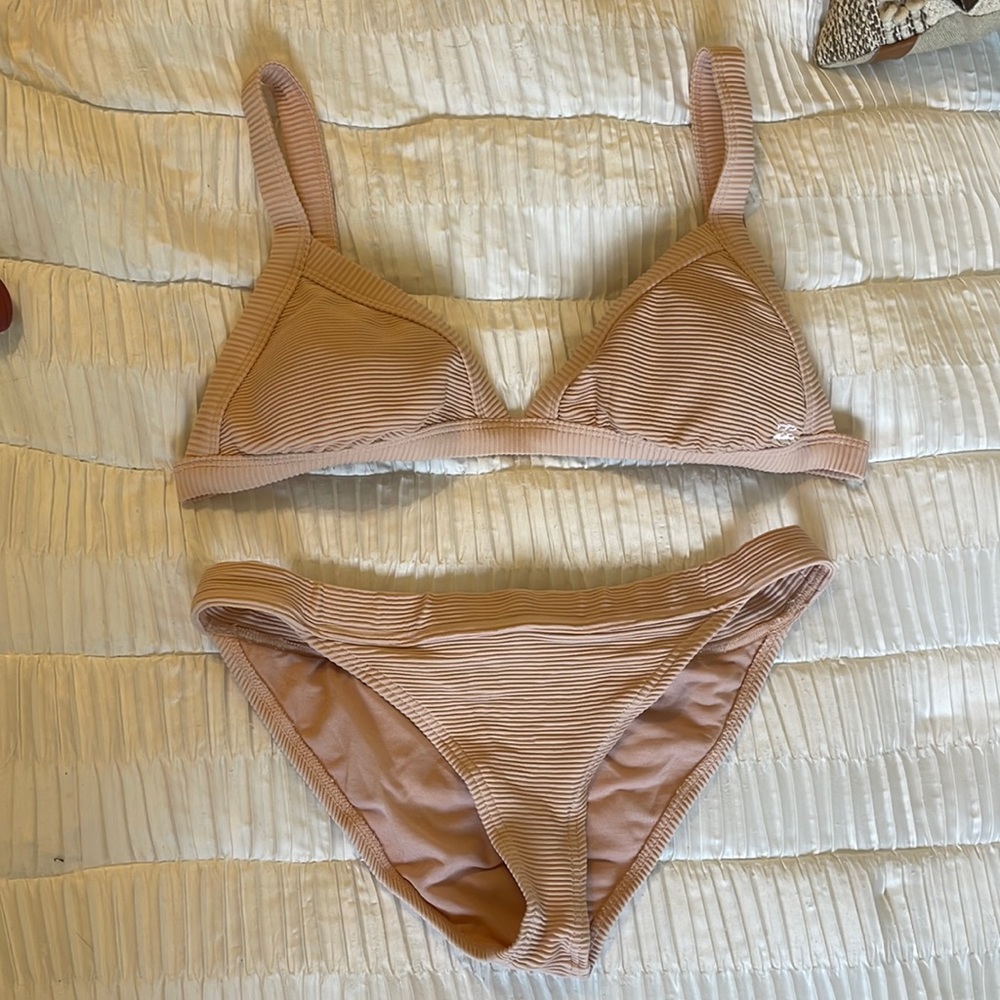 Mauve pink billabong ribbed bikini